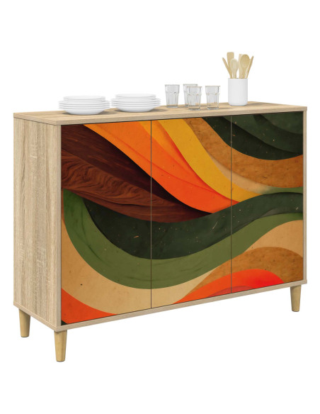 Credenza BONN Sonoma 102 x 33 x 75 cm Legno ingegnerizzato