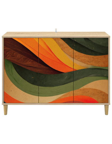 Credenza BONN Sonoma 102 x 33 x 75 cm Legno ingegnerizzato