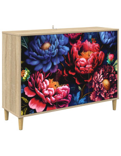 Credenza KIEL Sonoma 102 x 33 x 75 cm Legno ingegnerizzato 2