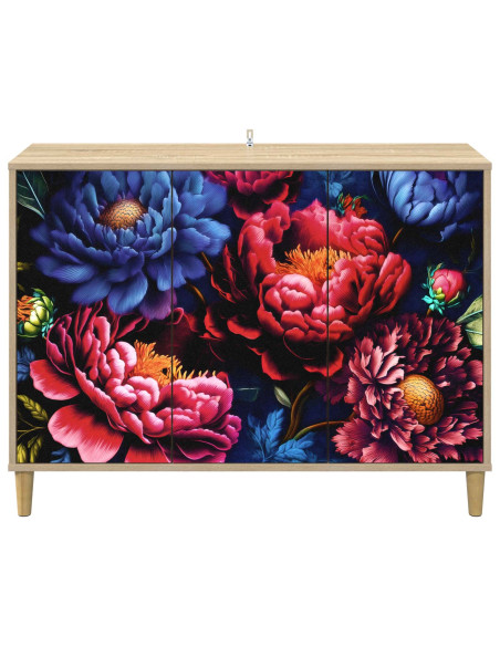 Credenza KIEL Sonoma 102 x 33 x 75 cm Legno ingegnerizzato