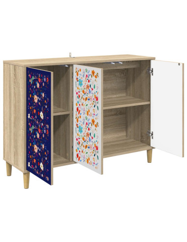 Credenza MAINZ Sonoma 102 x 33 x 75 cm Legno ingegnerizzato
