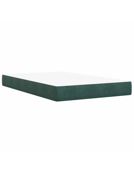 Letto box spring con materasso Verde Scuro 120 x 200 cm Velluto