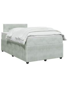 Letto box spring con materasso Grigio Chiaro 120 x 200 cm 2