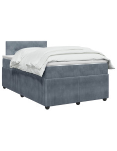 Letto box spring con materasso Grigio Scuro 120 x 200 cm 2