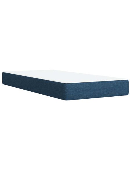 Letto con Box Spring, Materasso e LED Blu 80 x 200 cm Tessuto
