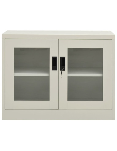 Armadio per Ufficio Grigio Chiaro 90x40x70 cm in Acciaio