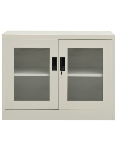 Armadio per Ufficio Grigio Chiaro 90x40x70 cm in Acciaio