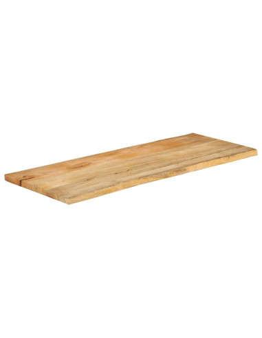 Piano Tavolo 140x60x3,8 cm Bordi Vivi in Legno Massello Mango