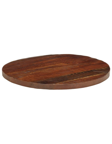 Piano per Tavolo Ø 70x3,8 cm Rotondo Legno Massello di Recupero