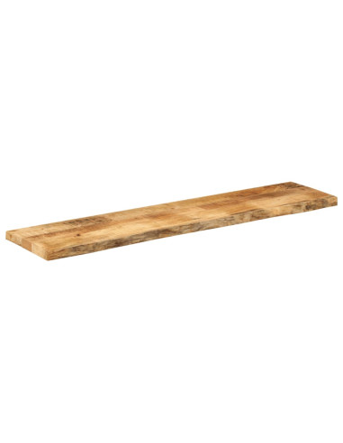 Piano Tavolo 180x40x3,8 cm Bordi Vivi Legno di Mango Grezzo