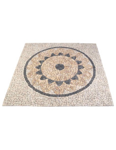 Piastrelle Mosaic con Motivo Girasole Multicolore 120 x 120 cm