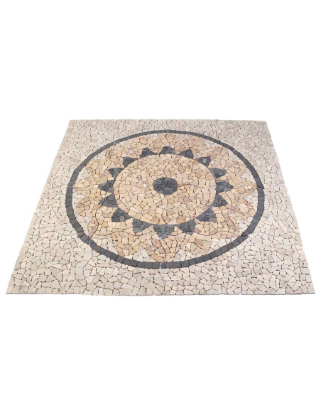 Piastrelle Mosaic con Motivo Girasole Multicolore 120 x 120 cm