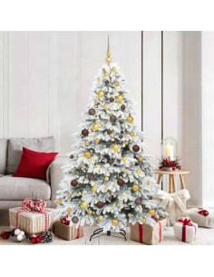 Albero di Natale artificiale con 300 LED Bianco 180 cm PE e PVC