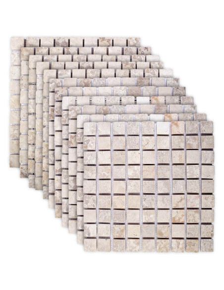 Piastrelle Mosaico Crema 30 x 30 cm Marmo