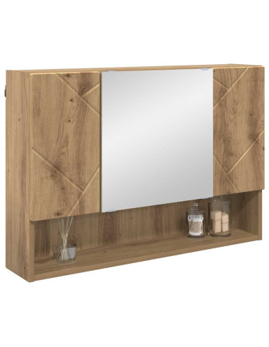 Mobiletto per specchio Rovere artigianale 80 x 17 x 55 cm