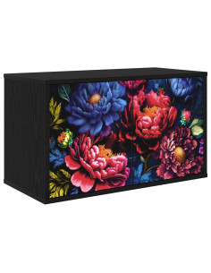 Mobile TV da Parete KIEL 69 x 33 x 40 cm Rovere Nero