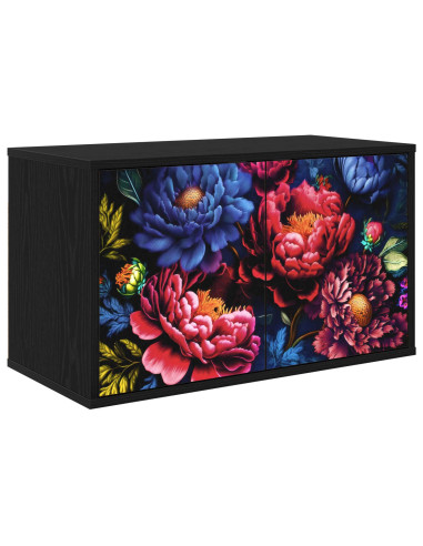 Mobile TV da Parete KIEL 69 x 33 x 40 cm Rovere Nero