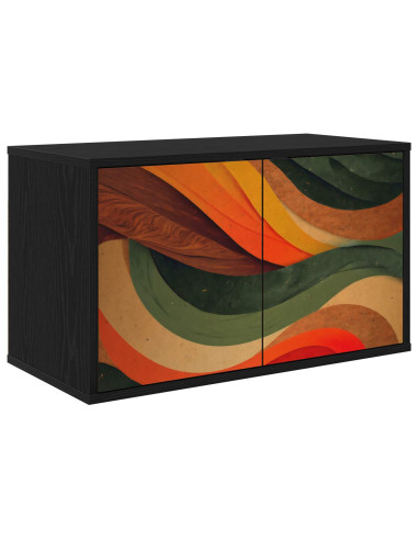 Mobile TV da Parete BONN 69 x 33 x 40 cm Rovere Nero