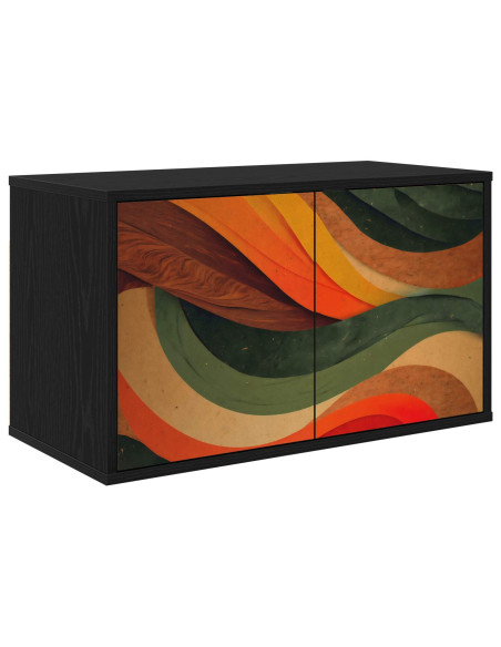 Mobile TV da Parete BONN 69 x 33 x 40 cm Rovere Nero
