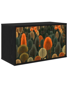 Mobile TV da Parete ZAANDAM 69 x 33 x 40 cm Rovere Nero