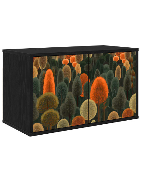 Mobile TV da Parete ZAANDAM 69 x 33 x 40 cm Rovere Nero