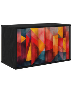 Mobile TV da Parete HEESCH 69 x 33 x 40 cm Rovere Nero