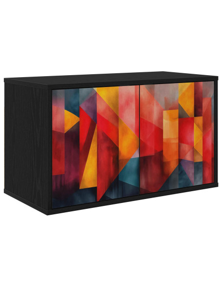 Mobile TV da Parete HEESCH 69 x 33 x 40 cm Rovere Nero