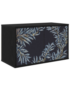 Mobile TV da Parete DOKKUM 69 x 33 x 40 cm Rovere Nero