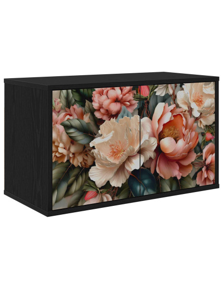 Mobile TV da Parete BORNE 69 x 33 x 40 cm Rovere Nero