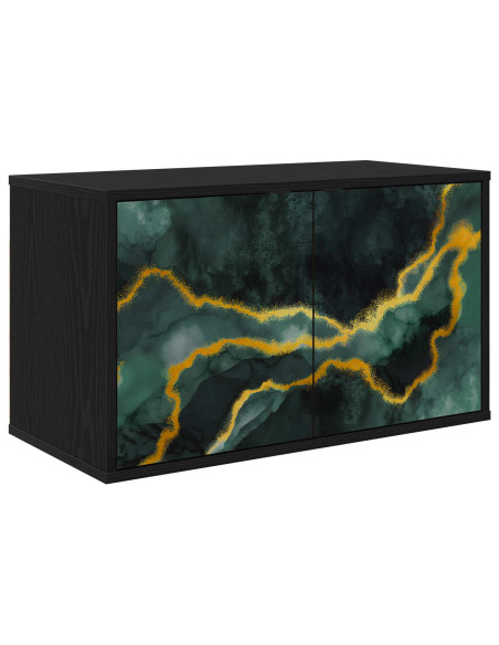 Mobile TV da Parete WIJHE 69 x 33 x 40 cm Rovere Nero