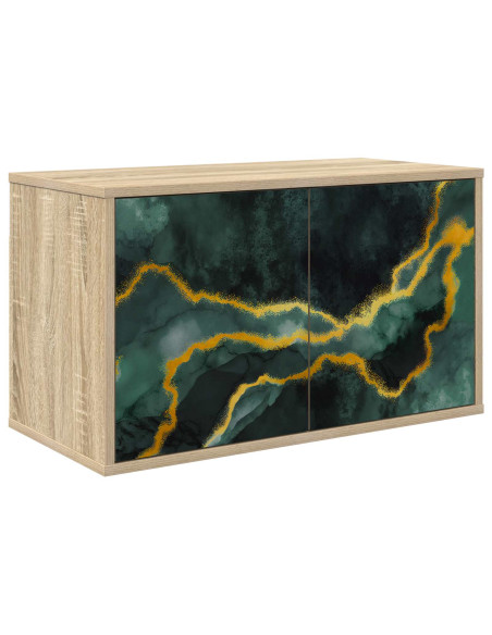 Mobile TV da Parete WIJHE 69 x 33 x 40 cm Rovere Sonoma