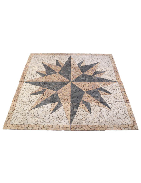 Piastrelle a mosaico con motivo vento Multicolore 120 x 120 cm