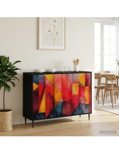 Credenza HEESCH Rovere Nero 102 x 33 x 76 cm