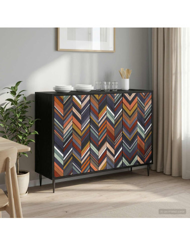 Credenza OMMEN Rovere Nero 102 x 33 x 76 cm