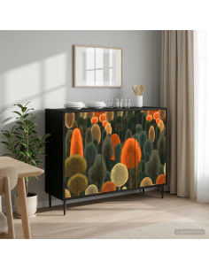 Credenza ZAANDAM Rovere Nero 102 x 33 x 76 cm