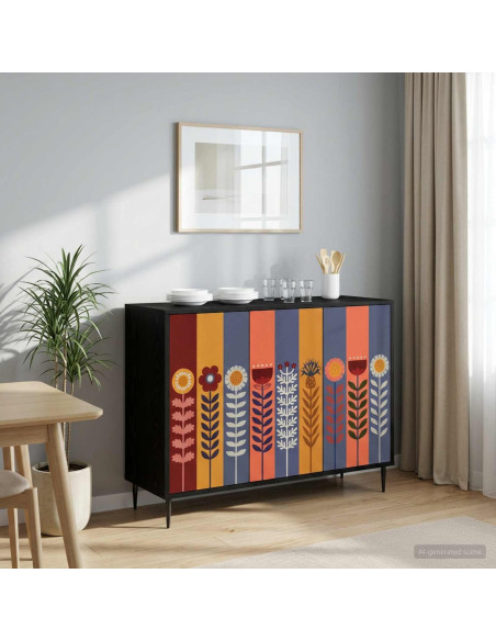 Credenza ESSEN Rovere Nero 102 x 33 x 76 cm