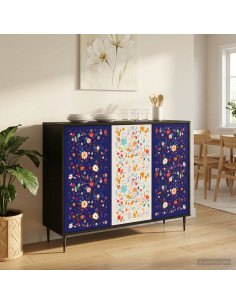 Credenza MAINZ Rovere Nero 102 x 33 x 76 cm