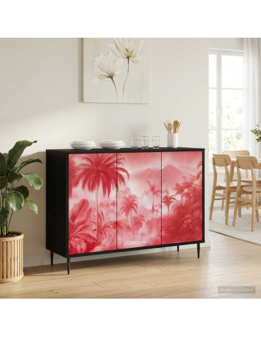 Credenza AACHEN Rovere Nero 102 x 33 x 76 cm