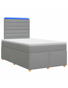 Letto box spring con materasso Grigio Chiaro 120 x 190 cm