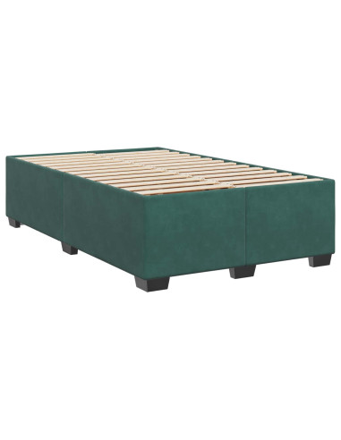 Letto box spring con materasso Verde Scuro 120 x 190 cm Velluto