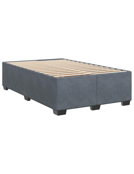 Letto box spring con materasso Grigio Scuro 120 x 190 cm