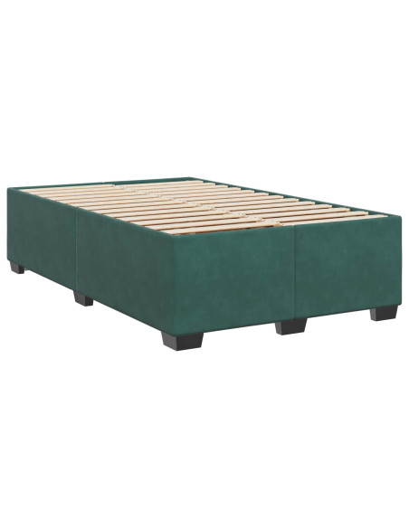 Letto box spring con materasso Verde Scuro 120 x 190 cm Velluto