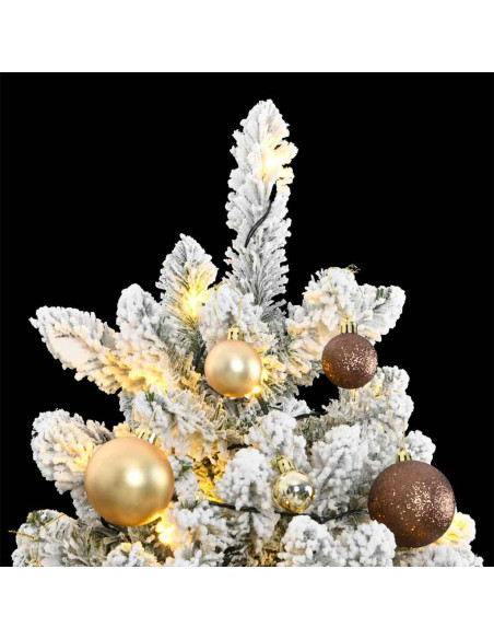 Albero Natale Artificiale Incernierato 300 LED e Palline 270 cm