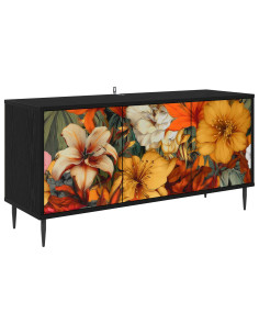 Mobile TV GENNEP 102 x 33 x 51 cm Rovere Nero