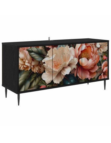 Mobile TV BORNE 102 x 33 x 51 cm Rovere Nero