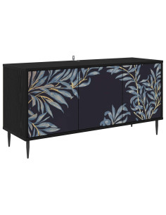 Mobile TV DOKKUM 102 x 33 x 51 cm Rovere Nero