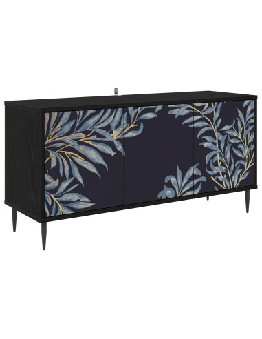 Mobile TV DOKKUM 102 x 33 x 51 cm Rovere Nero