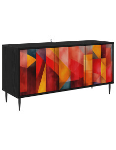 Mobile TV HEESCH 102 x 33 x 51 cm Rovere Nero