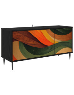 Mobile TV BONN 102 x 33 x 51 cm Rovere Nero