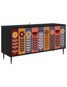 Mobile TV ESSEN 102 x 33 x 51 cm Rovere Nero